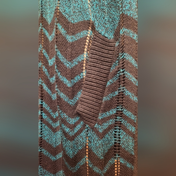 Missoni for Target Navy & Blue Zig Zag Chevron Long Cardigan Sweater - Picture 3 of 14
